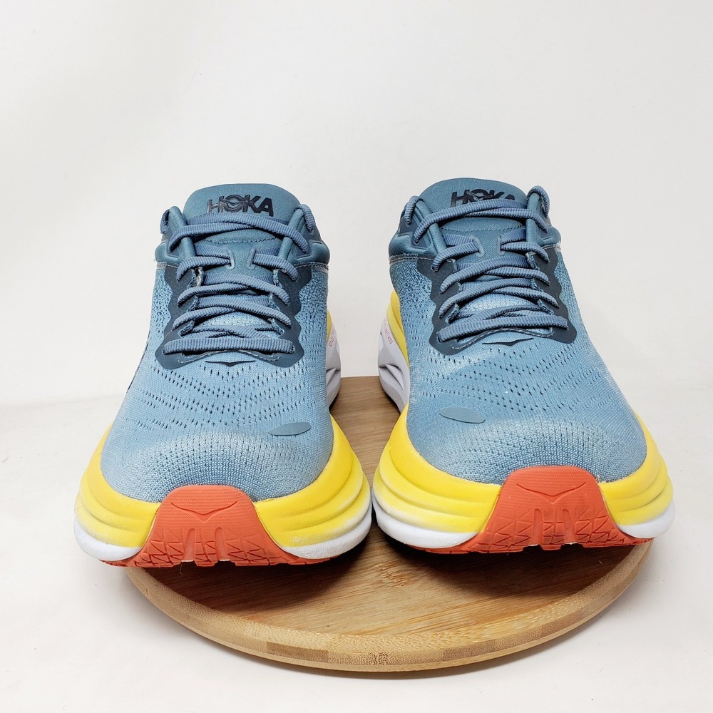 Hoka One One Bondi 8 Running Shoes Mens 9.5 D Lace Up Comfort Gym Sneaker - Picture 3 of 14